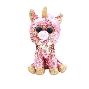 Ty Flippables Plush Unicorn “Sunset” Pink With Reversible‎ Sequin NEW Tagged